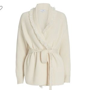 Intermix Charlie Fringe Wool-Cashmere Cardigan